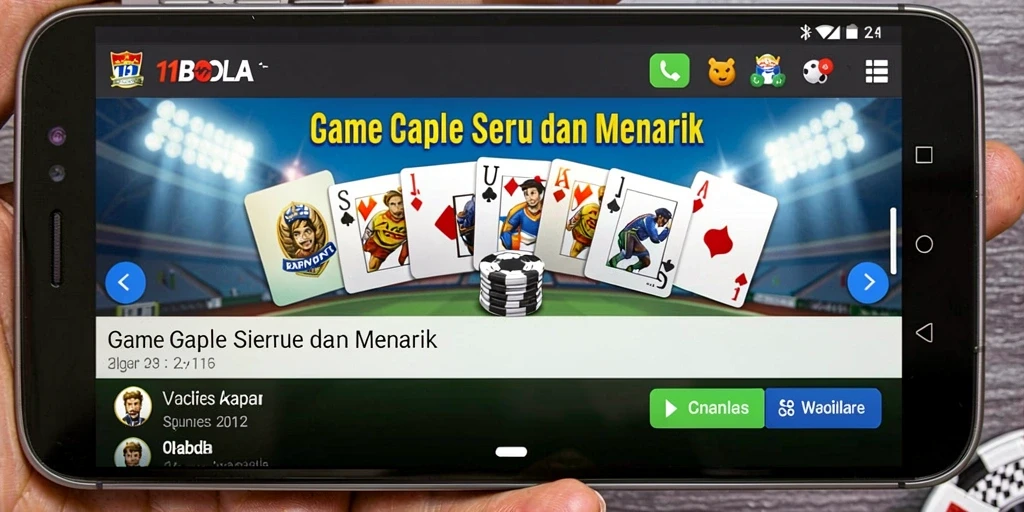 Gameplay menarik dari 11BOLA yang menunjukkan momen seru Gaple.