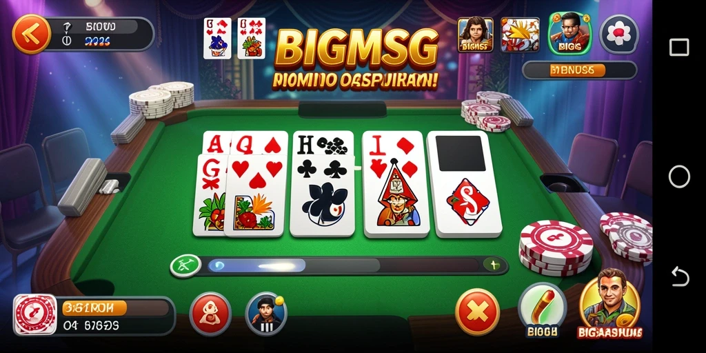 Tampilan gameplay seru dari BIGMSG saat bermain Domino.
