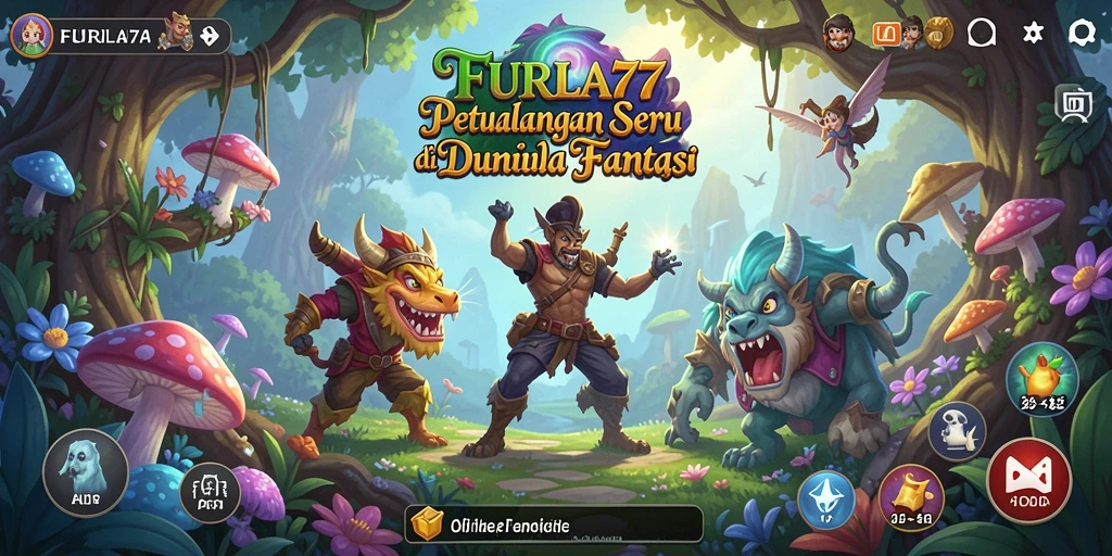 Tampilan gameplay seru FURLA77 di dunia fantasi.