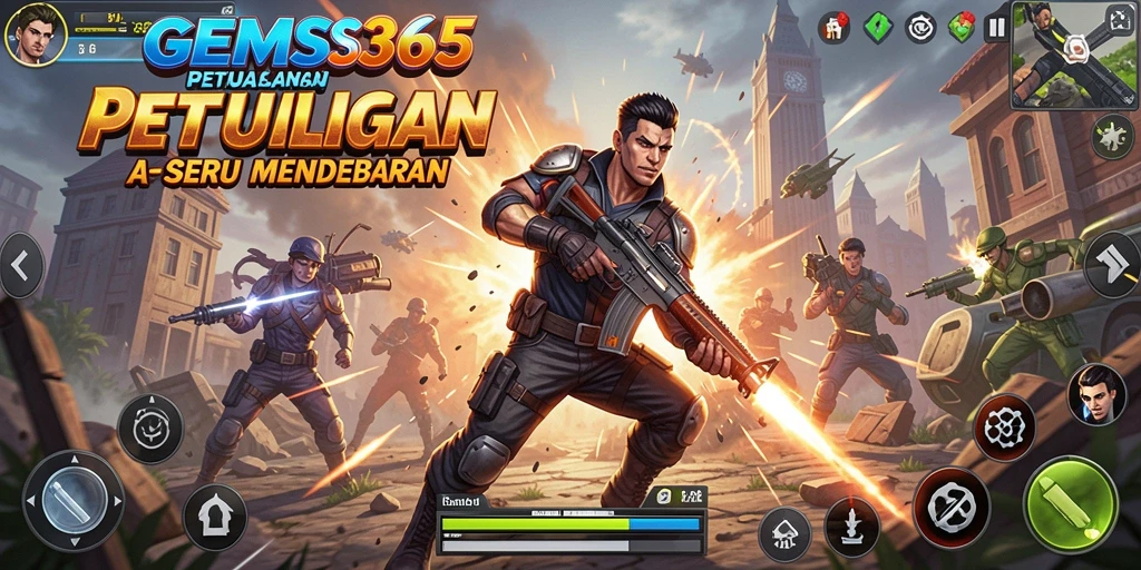 Tampilan gameplay GEMS365 yang mendebarkan dan penuh aksi.