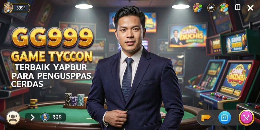 Screenshot utama GG999 menampilkan gameplay seru dan dinamis dalam membangun bisnis.