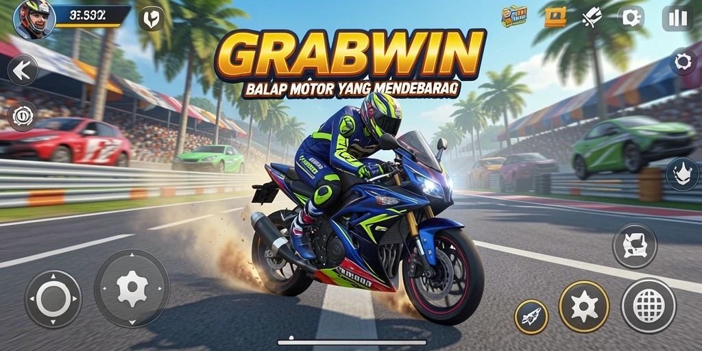 Tampilan gameplay GRABWIN yang mendebarkan dan penuh aksi.