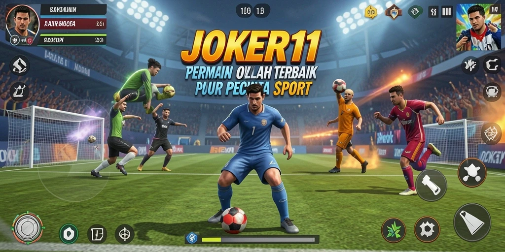 Tampilan gameplay seru dalam JOKER11 dengan aksi olahraga yang mendebarkan.