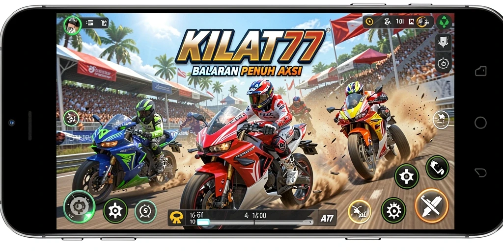 Screenshot KILAT77 menampilkan adrenalin balapan motor yang mendebarkan.