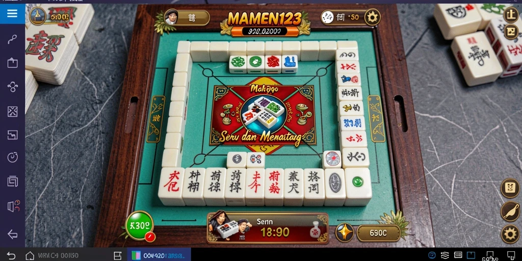 Tampilan gameplay Mahjong di MAMEN123 yang memikat.