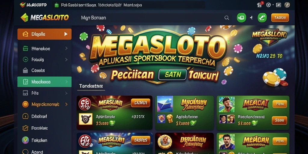 Tampilan gameplay menarik dari MEGASLOTO untuk taruhan olahraga.