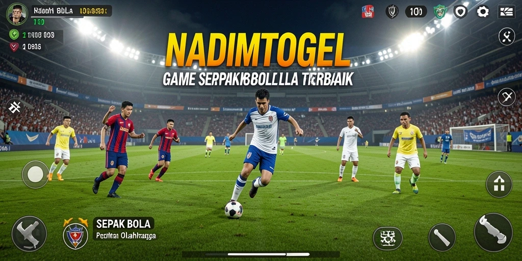 Tampilan gameplay NADIMTOGEL yang menegangkan di lapangan sepak bola.