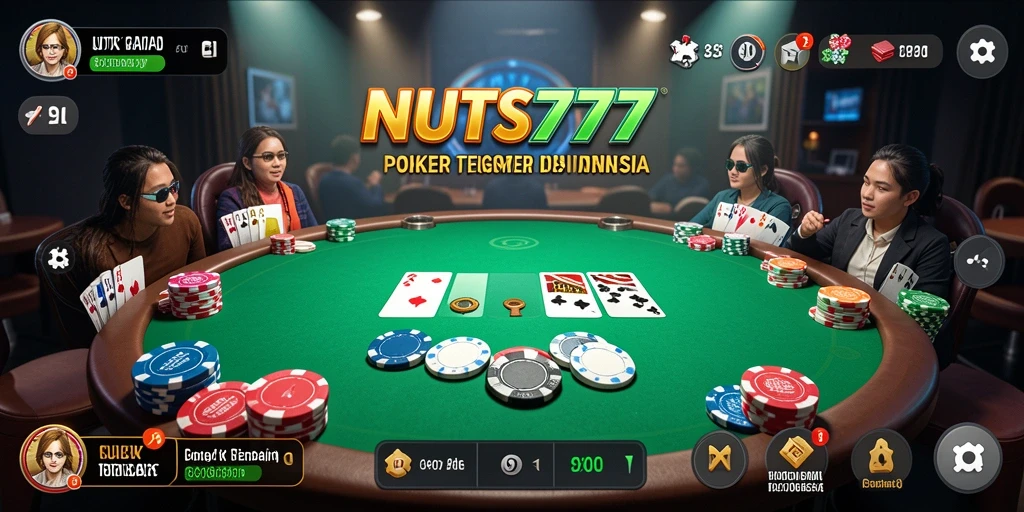Tampilan menarik dari gameplay Poker di NUTS777.
