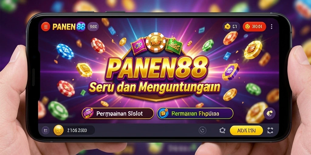 Tampilan gameplay Slot PANEN88 yang menarik dan penuh warna.