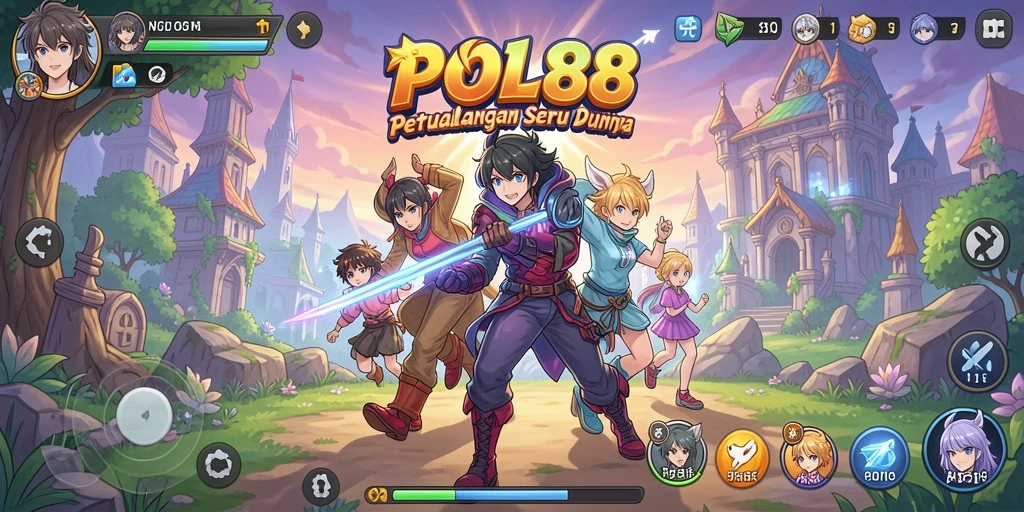Tampilan gameplay POL88 yang penuh aksi dalam dunia Anime.