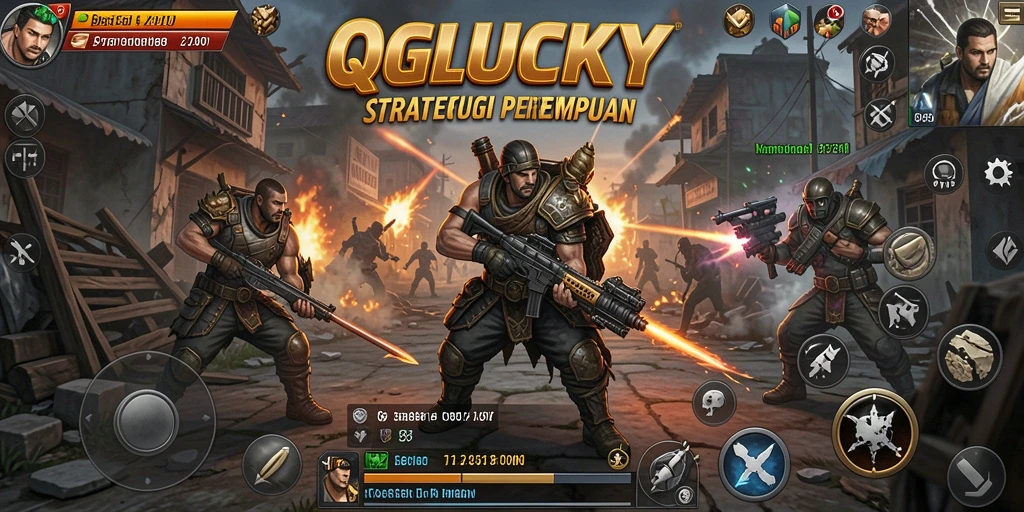 Tampilan gameplay seru dalam QGLUCKY yang menantang.