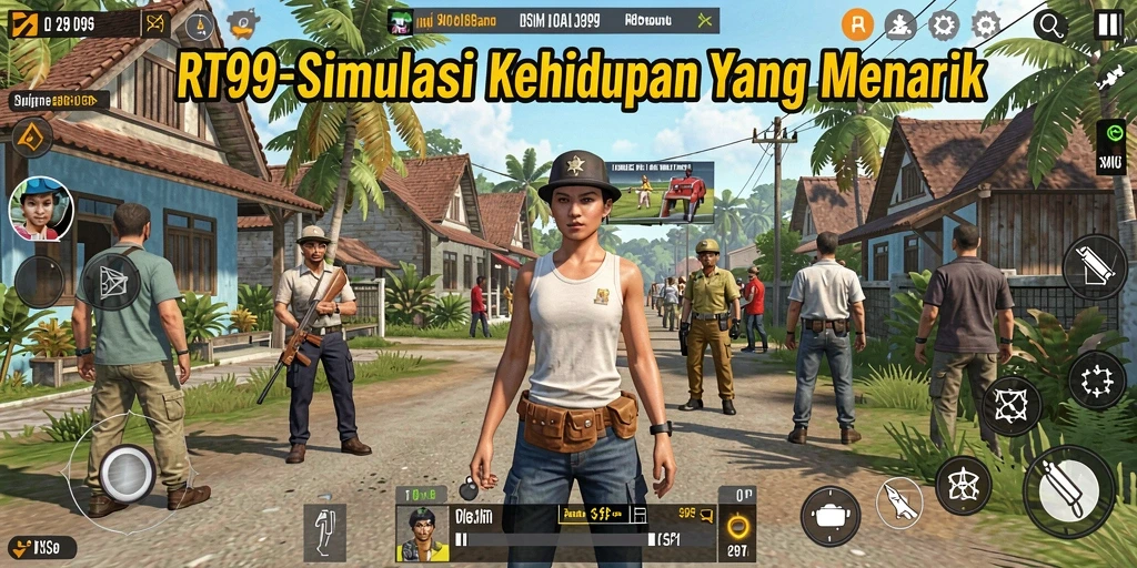 Tampilan menarik dari gameplay RT99 yang penuh dengan simulasi kehidupan.