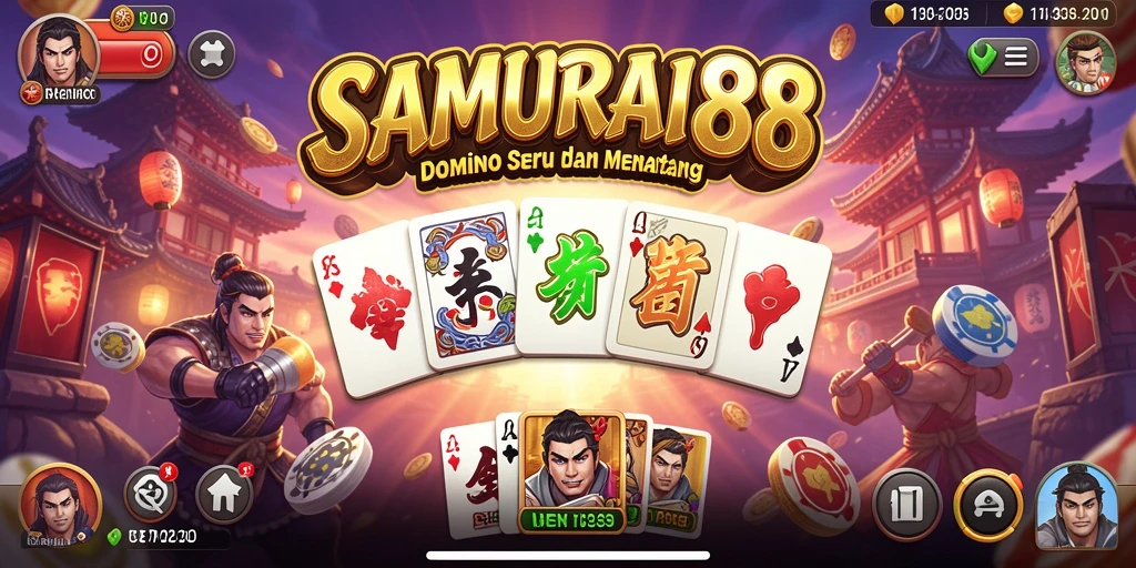 Tangkapan layar gameplay Domino SAMURAI88 yang seru dan menantang.