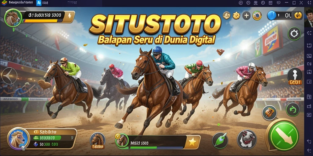 Screenshot dari gameplay balapan mendebarkan di SITUSTOTO.