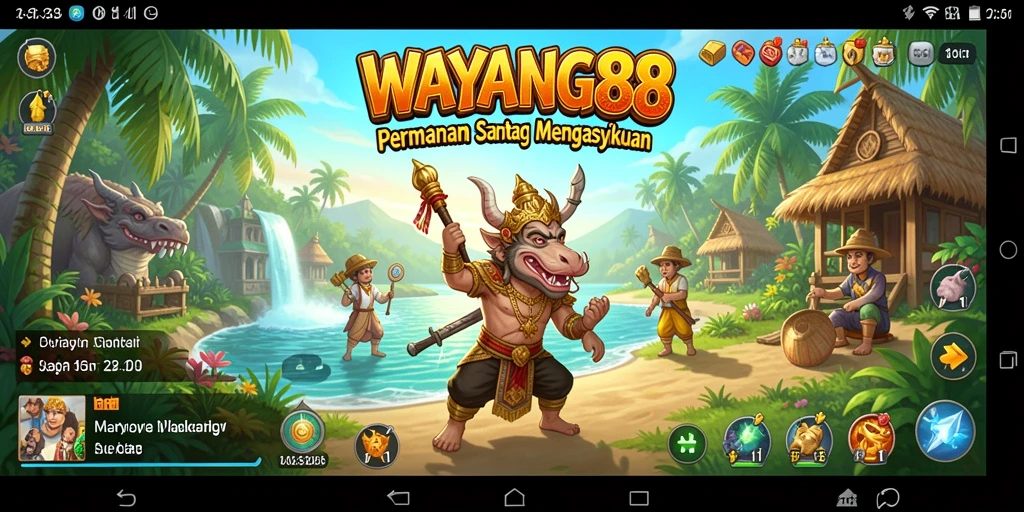 Tampilan gameplay WAYANG88 yang menarik dan penuh warna.