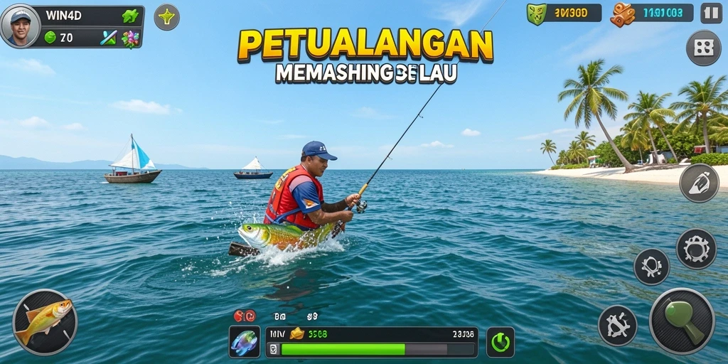 Tangkap ikan besar di laut dengan WIN4D.