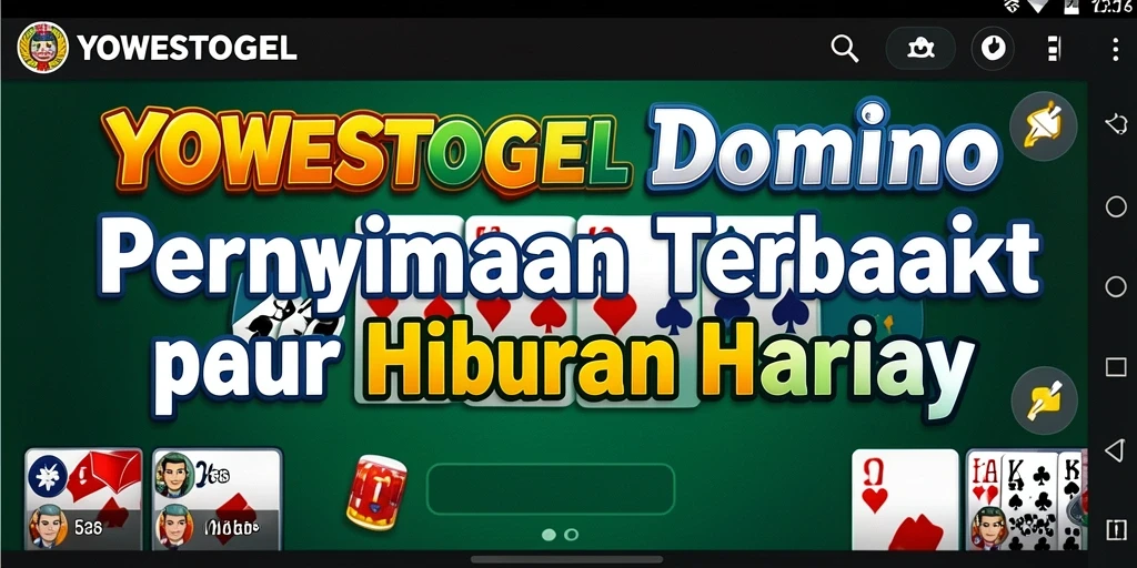 Tampilan gameplay Domino yang seru dan interaktif di YOWESTOGEL.