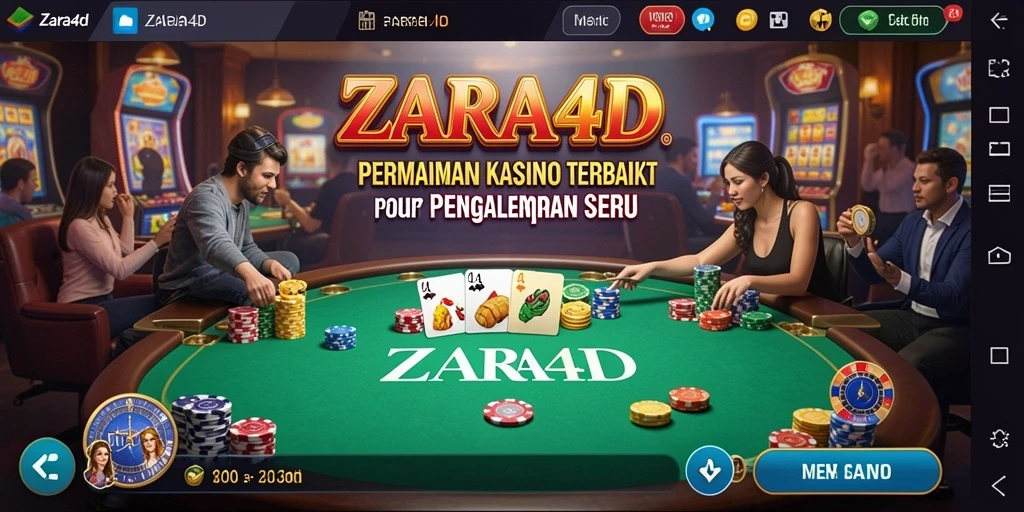 Tampilan gameplay Kasino menarik di ZARA4D.